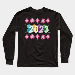 Happy New Year 2023 - Gems Stones Art Long Sleeve T-Shirt